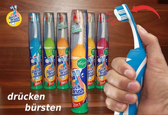 Push Brusch die Einhandzahnbürste