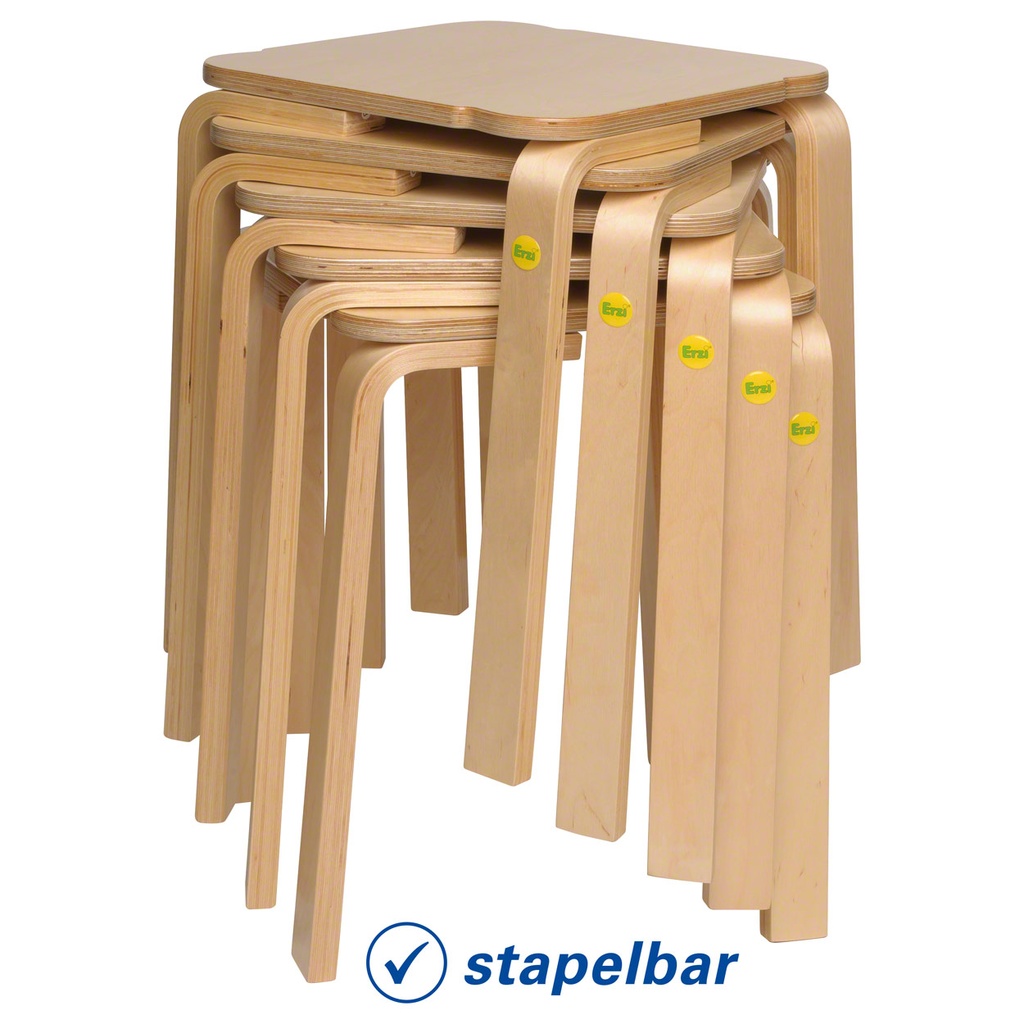 Erzi Hocker 48 aus Formholz, 36x36 cm, Sitzhöhe 48 cm