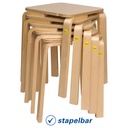 Erzi Hocker 48 aus Formholz, 36x36 cm, Sitzhöhe 48 cm