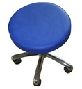 Rollhocker - gepolstert - Chromgestell