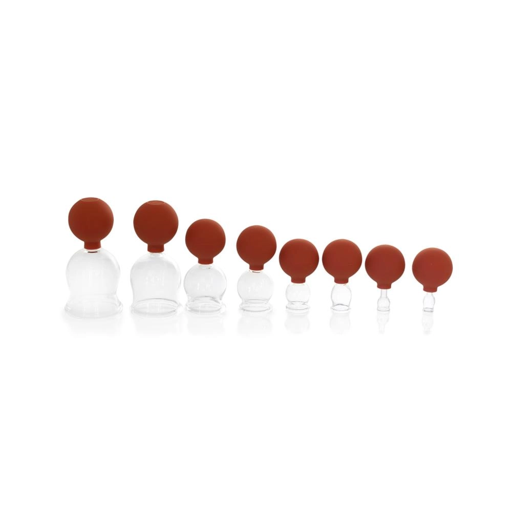 Schröpfglas mit Olive und Saugball 