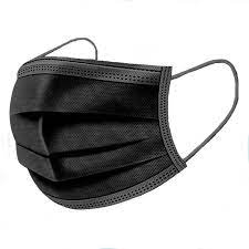 Mundschutzmaske TYP IIR Schwarz Box 50 Stk.