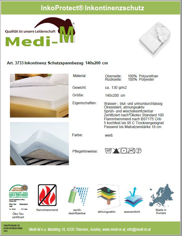 Matratzen Inkontinenz Schutzspannbezug