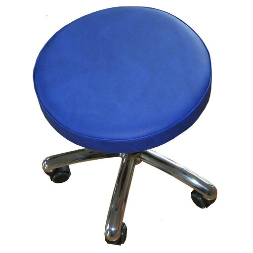 Rollhocker - gepolstert - Chromgestell