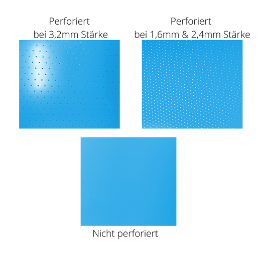 Thermoplastisches Schienenmaterial blau