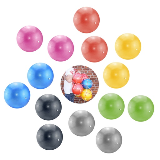 [Art. Nr. ATC3601-02] Soft Pilates & Yoga Ball Set 14 Bälle + Ballnetz